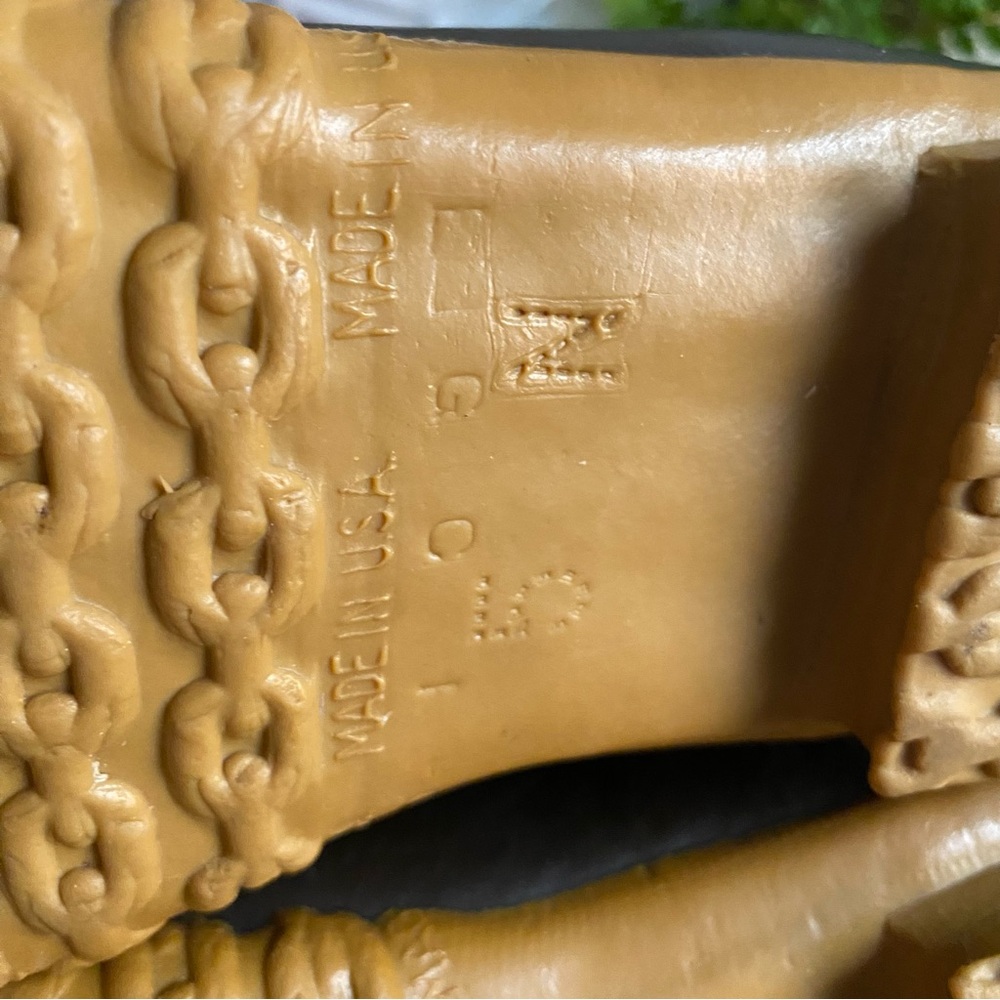 Vintage L.L. Bean Main Hunting Bean Duck Boots Lace Up Womens 5 Narrow Tan Brown - Picture 8 of 9